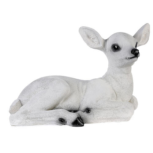Christmas laying baby deer LED white 35x50x25 cm 6