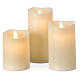 LED candles extinguishing puff wax LED fire effect set 3 pcs s1
