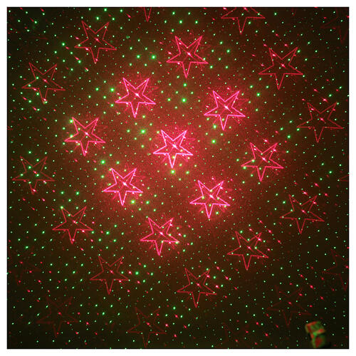 Laser-Projektor für Drinnen Herzen und Sterne, rot und grün 1