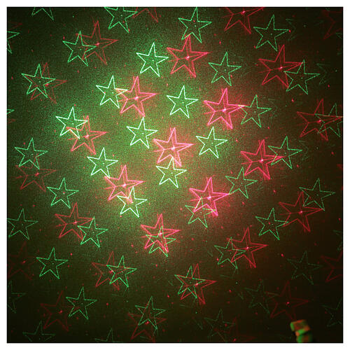 Laser-Projektor für Drinnen Herzen und Sterne, rot und grün 5