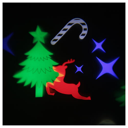 STOCK LED light projector with Christmas multicoloured images and adapter 1
