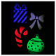 STOCK Proiettore LED Natale da esterni multicolore simboli natalizi s3