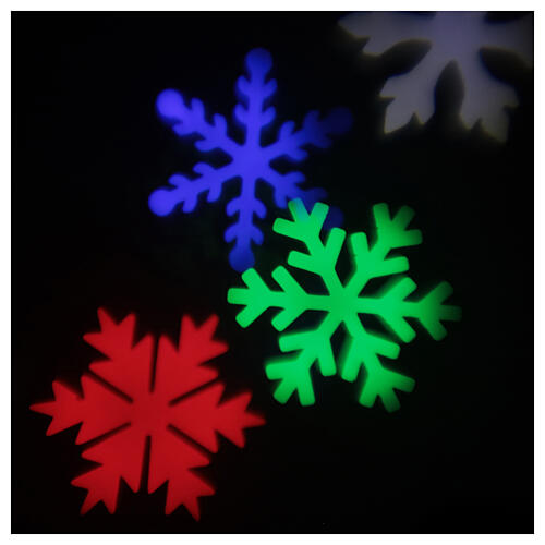 STOCK Proyector luces Navidad copos nieve multicolor para exterior 5