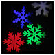 STOCK Projecteur lumières Noël flocons neige multicolore pour extérieur s1