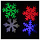 STOCK Projecteur lumières Noël flocons neige multicolore pour extérieur s7
