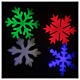 STOCK Proiettore luci Natale fiocchi neve multicolor da esterni s3