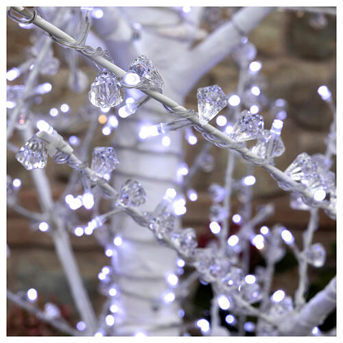 Albero LED bianco freddo 4,6 m 2864 luci per esterni 5