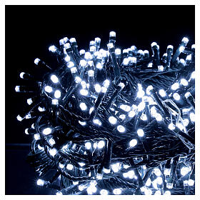 Série pisca-pisca de Natal 750 lâmpadas LED branco frio 37,5 metros com jogos de luz, interior/exterior