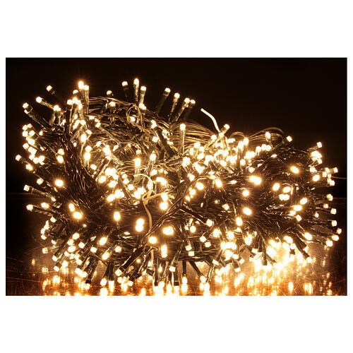Luzes de Natal pisca-pisca 750 lâmpadas LED branco quente 37,5 metros com jogos de luz, interior/exterior 1