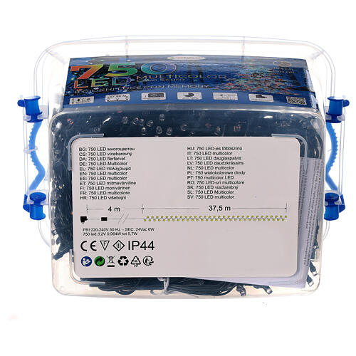 Lichterkette mit 750 LEDs und Lichtspielen für den Außenbereich, 37,5 m 6