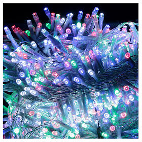 Christmas lights 750 multi-colour LEDs clear cable indoor outdoor 37.5 m