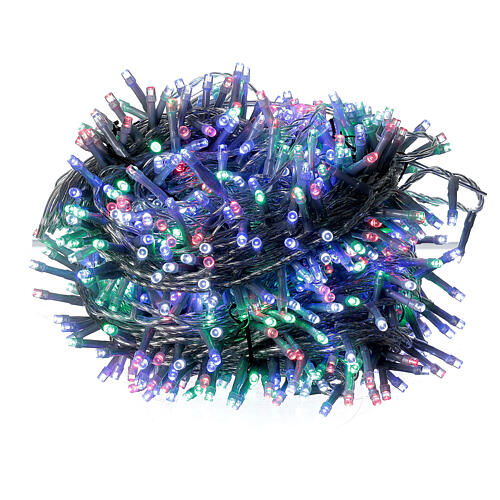 Christmas lights 750 multi-colour LEDs clear cable indoor outdoor 37.5 m 3
