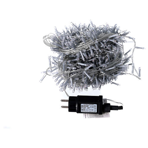 Luz Navidad 750 led multicolor cable transparente int ext 37,5 m 5