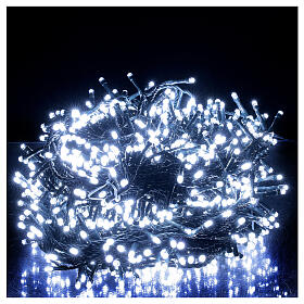Cadena Navidad led 1000 luces blanco frío cable negro 50 m int ext