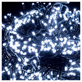 Luzes de Natal pisca-pisca 1000 lâmpadas LED branco frio 50 metros com cabo preto, interior/exterior