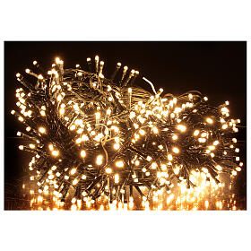 Luzes de Natal pisca-pisca 1000 lâmpadas LED branco quente 50 metros com cabo preto, interior/exterior