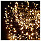 Luzes de Natal pisca-pisca 1000 lâmpadas LED branco quente 50 metros com cabo preto, interior/exterior s2
