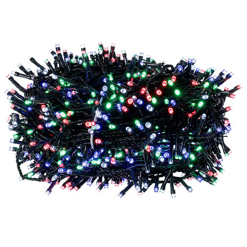 Luzes de Natal pisca-pisca 1000 lâmpadas LED multicoloridas 50 metros com cabo preto, interior/exterior 3