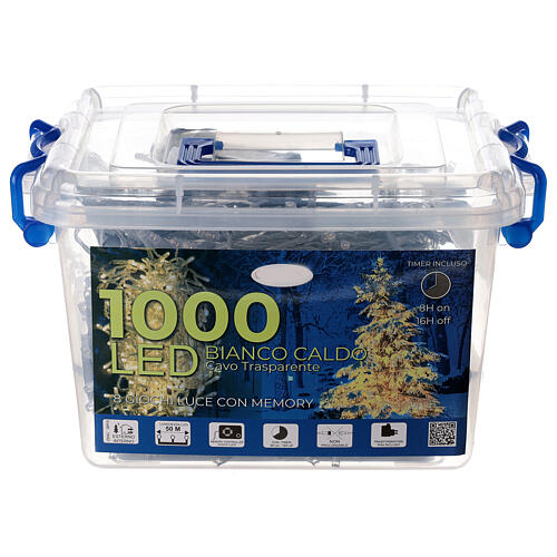 Świąteczne lampki, łańcuch 50 m z 1000 ciepłymi białymi LED 4