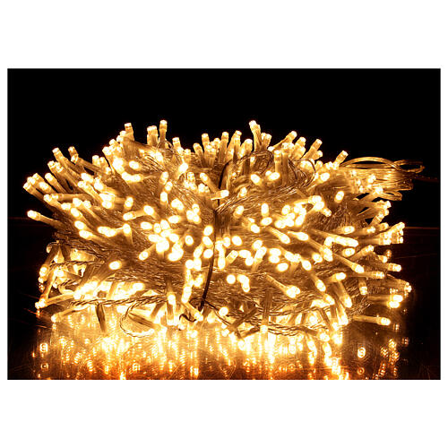 Luzes de Natal pisca-pisca 1000 lâmpadas LED branco quente 50 metros com cabo transparente, para interior/exterior 1
