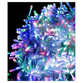 Luzes de Natal pisca-pisca 1000 lâmpadas LED multicoloridas 50 metros com cabo transparente, interior/exterior
