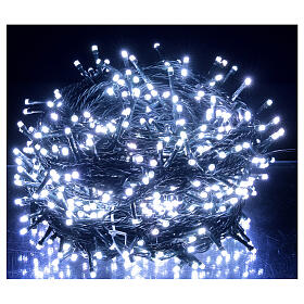 Guirlande Noël 800 LED blanc multicolore 2-en-1 câble noir 56 m int/ext