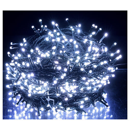 Guirlande Noël 800 LED blanc multicolore 2-en-1 câble noir 56 m int/ext 2