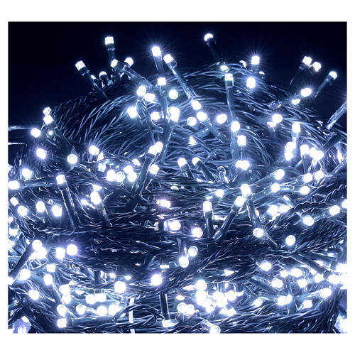 Guirlande Noël 800 LED blanc multicolore 2-en-1 câble noir 56 m int/ext 4