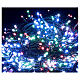 Luzes de Natal pisca-pisca 800 lâmpadas LED brancas frias e multicoloridas dois-em-um 56 metros com cabo preto, interior/exterior s3