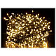 Luzes de Natal pisca-pisca 800 lâmpadas LED brancas quentes e multicoloridas dois-em-um 56 metros com cabo preto, interior/exterior s1