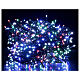 Luzes de Natal pisca-pisca 800 lâmpadas LED brancas quentes e multicoloridas dois-em-um 56 metros com cabo preto, interior/exterior s2