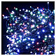 Luzes de Natal pisca-pisca 800 lâmpadas LED brancas quentes e multicoloridas dois-em-um 56 metros com cabo preto, interior/exterior s3
