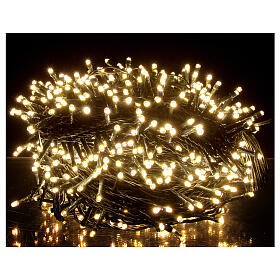 Luzes de Natal pisca-pisca 800 lâmpadas LED brancas quentes e frias dois-em-um 56 metros com cabo preto, interior/exterior