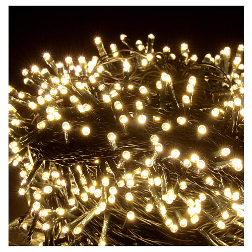 Luzes de Natal pisca-pisca 800 lâmpadas LED brancas quentes e frias dois-em-um 56 metros com cabo preto, interior/exterior 3