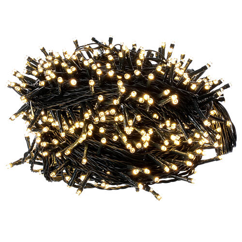 Luzes de Natal pisca-pisca 800 lâmpadas LED brancas quentes e frias dois-em-um 56 metros com cabo preto, interior/exterior 5