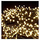 Luzes de Natal pisca-pisca 800 lâmpadas LED brancas quentes e frias dois-em-um 56 metros com cabo preto, interior/exterior s3