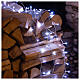 Luzes de Natal pisca-pisca 800 lâmpadas LED brancas frias e multicoloridas dois-em-um 56 metros com cabo transparente, interior/exterior s4