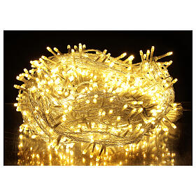 Luzes de Natal pisca-pisca 800 lâmpadas LED brancas quentes e brancas frias dois-em-um 56 metros com cabo transparente, interior/exterior