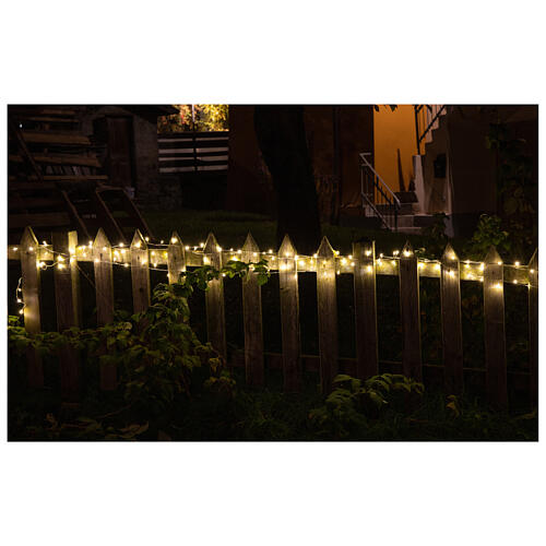 Luzes de Natal pisca-pisca 800 lâmpadas LED brancas quentes e brancas frias dois-em-um 56 metros com cabo transparente, interior/exterior 13