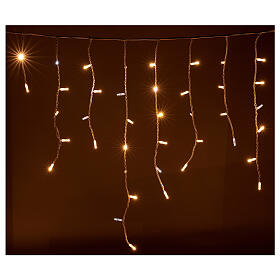 Curtain string lights sloping 160 professional firefly LEDs, warm white 4.8 m indoor outdoor
