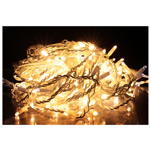 Curtain string lights sloping 160 professional firefly LEDs warm white 4.8 m indoor outdoor 2