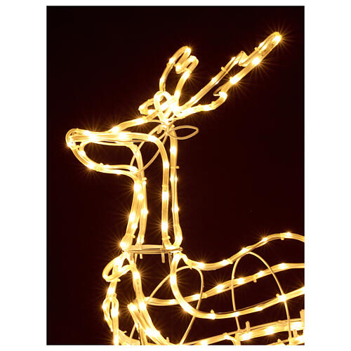 Reno luminoso de pie 3d tapelight blanco cálido 95x60x30 cm int ext 3