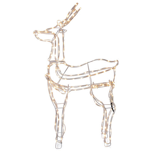 Renna luminosa in piedi 3d tapelight bianco caldo 95x60x30 cm int est 4