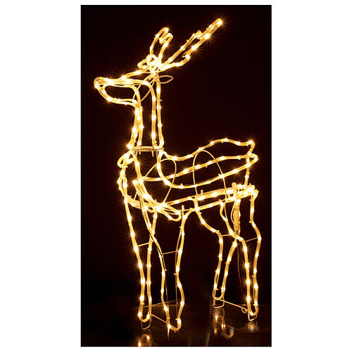 Lighted reindeer standing 3D tapelight warm white 95x60x30 cm indoor outdoor 4