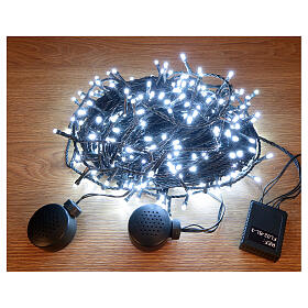 Guirlande lumineuse 360 LED blanc froid haut-parleurs Bluetooth 36 m intérieur extérieur
