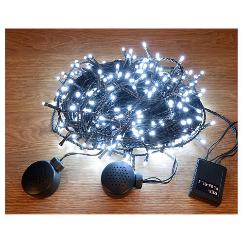 Guirlande lumineuse 360 LED blanc froid haut-parleurs Bluetooth 36 m intérieur extérieur 2