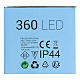Guirlande lumineuse 360 LED blanc froid haut-parleurs Bluetooth 36 m intérieur extérieur s8