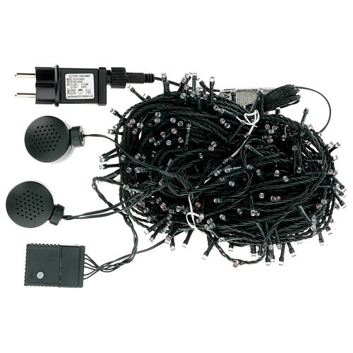 Świąteczne lampki, łańcuch 36 m z 360 zimnymi białymi LED, z efektami świetlnymi i głośnikami Bluetooth 3