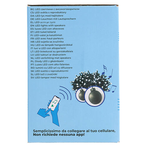 Świąteczne lampki, łańcuch 36 m z 360 zimnymi białymi LED, z efektami świetlnymi i głośnikami Bluetooth 7