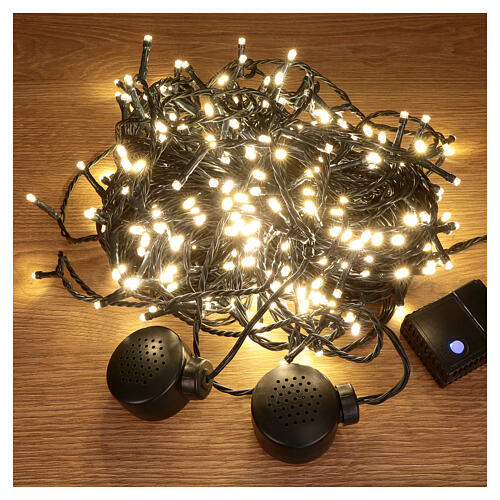 Guirlande lumineuse Noël 360 lumières blanc chaud 36 m haut-parleurs Bluetooth int/ext 2
